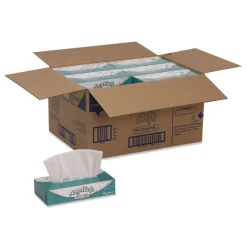 Outlet 2-Ply Premium Facial Tissue in Flat Box - White (1/Box) Paper & Dispensers