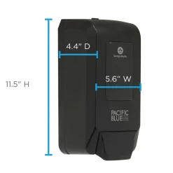 Outlet Pacific Blue Ultra 5.6 in. x 4.4 in. x 11.5 in. 1200 mL Refill Soap/Sanitizer Dispenser - Black (1/Carton) Skin Care & Personal Hygiene