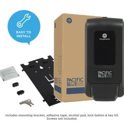 Outlet Pacific Blue Ultra 5.6 in. x 4.4 in. x 11.5 in. 1200 mL Refill Soap/Sanitizer Dispenser - Black (1/Carton) Skin Care & Personal Hygiene