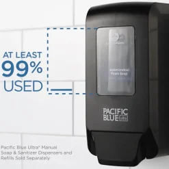 Outlet Pacific Blue Ultra 5.6 in. x 4.4 in. x 11.5 in. 1200 mL Refill Soap/Sanitizer Dispenser - Black (1/Carton) Skin Care & Personal Hygiene