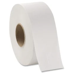 Hot 2000 ft. 1 Ply Jumbo Jr. Bath Tissue Rolls - White (8/Carton) Cleaning & Janitorial Supplies