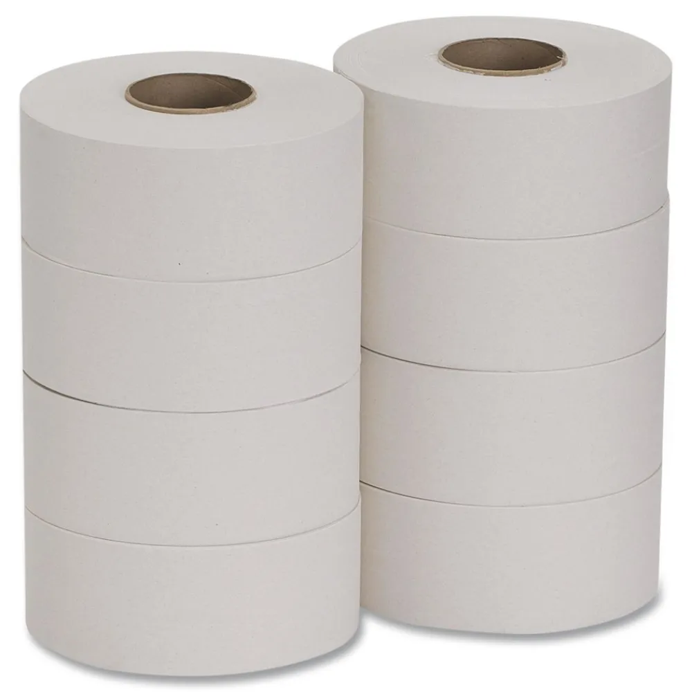 Hot 2000 ft. 1 Ply Jumbo Jr. Bath Tissue Rolls - White (8/Carton) Cleaning & Janitorial Supplies