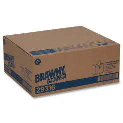 Clearance 29316 9.1 in. x 12.5 in. Lightweight Disposable Shop Towel - White (200/Box) Paper & Dispensers