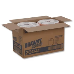 Online 10 in. x 13 in. 1-Ply Medium-Duty Wiper Refill - Unscented, Orange (2 Rolls/Carton) Paper & Dispensers