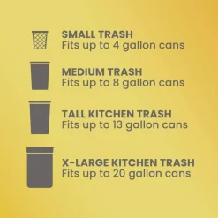 ForceFlex 24 in. x 27.38 in. 13 Gallon Kitchen Drawstring Trash Bags - Gain Original Scent/White (240/Carton) Cleaning & Janitorial Supplies