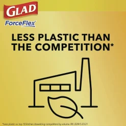 New ForceFlex 24 in. x 27.38 in. 13 Gallon Kitchen Drawstring Trash Bags - Gain Lavender Scent/White (240/Carton) Cleaning & Janitorial Supplies