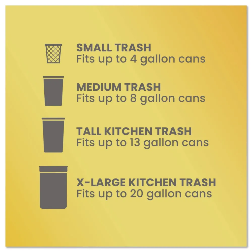 New ForceFlex Kitchen Drawstring Trash Bags, Drawstring, 13 gal, Unscented, 23.47 x 25.38, White, 110 Bags/Box, 3 Boxes/Carton Trash & Waste Bins