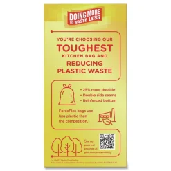 Online ForceFlex MaxStrength 24 in. x 28 in. 13 Gallon Tall Kitchen Drawstring Trash Bags - Fresh Clean Scent/White (204/Carton) Cleaning & Janitorial Supplies