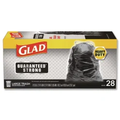 Online Guaranteed Strong 30 in. x 33 in. 1.05 mil 30 Gallon Three-Ply Large Drawstring Trash Bags - Black (168/Carton) Cleaning & Janitorial Supplies
