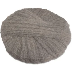 New 20 in. Diameter Grade 3 Cleaning and Polishing Radial Steel Wool Pads - Gray (12/Carton) Cleaning & Janitorial Supplies