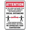 Outlet 10 in. x 14 in. Wall Humans/Arrows Social Distance Signs - Red/White (10/Pack) Floor Signs