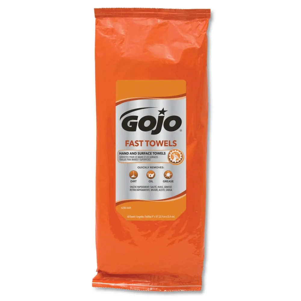 Clearance 7.75 in. x 11 in. 2-Ply FAST TOWELS Hand Cleaning Towels - Fresh Citrus, Blue (6 Packs/Carton) Paper & Dispensers