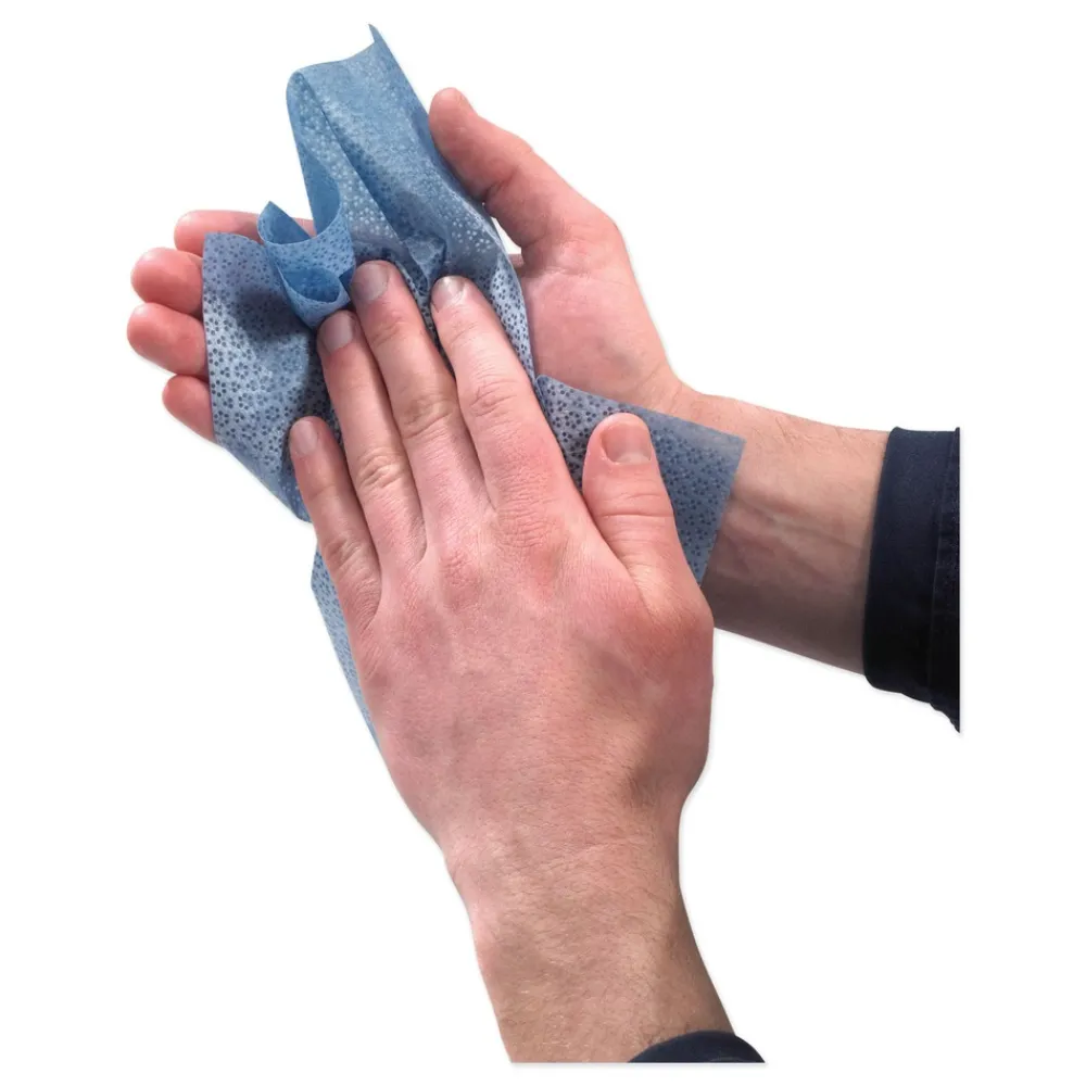 Clearance 7.75 in. x 11 in. 2-Ply FAST TOWELS Hand Cleaning Towels - Fresh Citrus, Blue (6 Packs/Carton) Paper & Dispensers