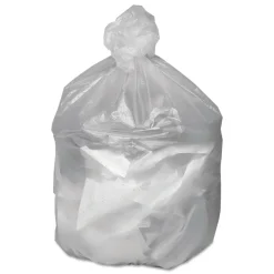 43 in. x 46 in. 56-Gallon 14 mic. Waste Can Liners - Natural (200/Carton) Trash & Waste Bins