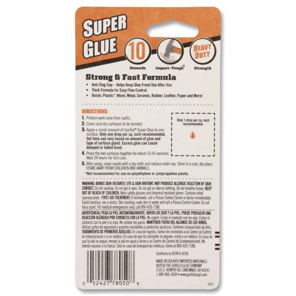 Clearance 0.53 oz. Bottle Super Glue - Dries Clear Tapes & Adhesives