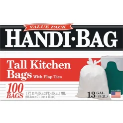 Clearance 23.75 in. x 28 in. 13-Gallon 0.6 mil. Super Value Pack Can Liners - White (100/Box) Trash & Waste Bins