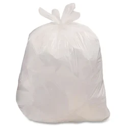 Clearance 23.75 in. x 28 in. 13-Gallon 0.6 mil. Super Value Pack Can Liners - White (100/Box) Trash & Waste Bins