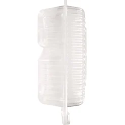 Hot HFA 6093S-250 8 in. x 3 in. x 8.87 in. Handi-Lock Plastic 3-Compartment Food Container - Clear (250/Carton) Tabletop And Serveware