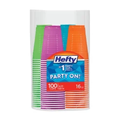 Clearance 16 oz. Easy Grip Disposable Plastic Party Cups - Assorted Colors (400/Carton) Tabletop And Serveware