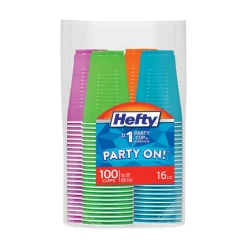 Clearance 16 oz. Easy Grip Disposable Plastic Party Cups - Assorted Colors (400/Carton) Tabletop And Serveware