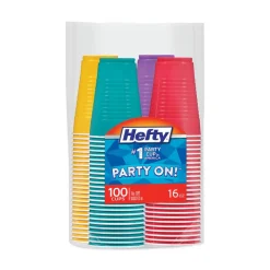 Clearance 16 oz. Easy Grip Disposable Plastic Party Cups - Assorted Colors (400/Carton) Tabletop And Serveware
