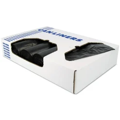 38 in. x 58 in. 1.7 mil 60 gal. Flat Pack X-Liner Reprocessed Liners - Black (100/Carton) Cleaning & Janitorial Supplies