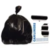 Outlet Low-Density 55 Gallon 1.5 mil 36 in. x 58 in. Repro Can Liners - Black (100/Carton) Storage & Organization