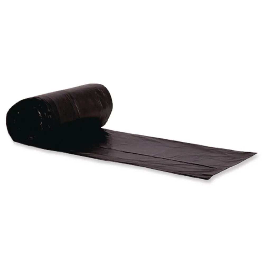 Outlet Low-Density 55 Gallon 1.5 mil 36 in. x 58 in. Repro Can Liners - Black (100/Carton) Storage & Organization