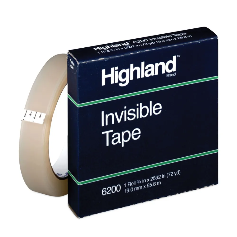 Hot 0.75 in. x 72 yds 3 in. Core Invisible Permanent Mending Tape - Clear (1-Roll) Tapes & Adhesives