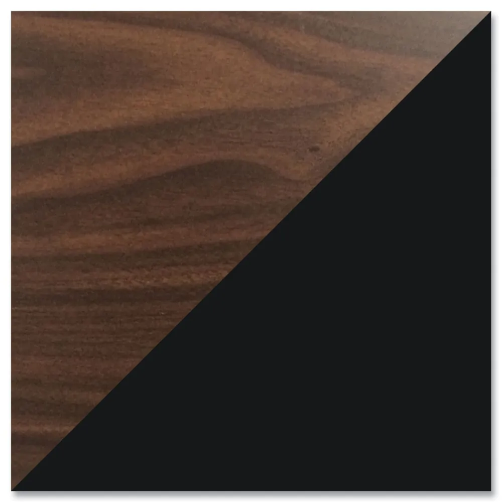 New 48 in. x 30 in. x 29.5 in. One Right-Hand Pedestal: Box/File Drawers Teachers Pedestal Desks - Walnut/Black Office Furniture & Lighting