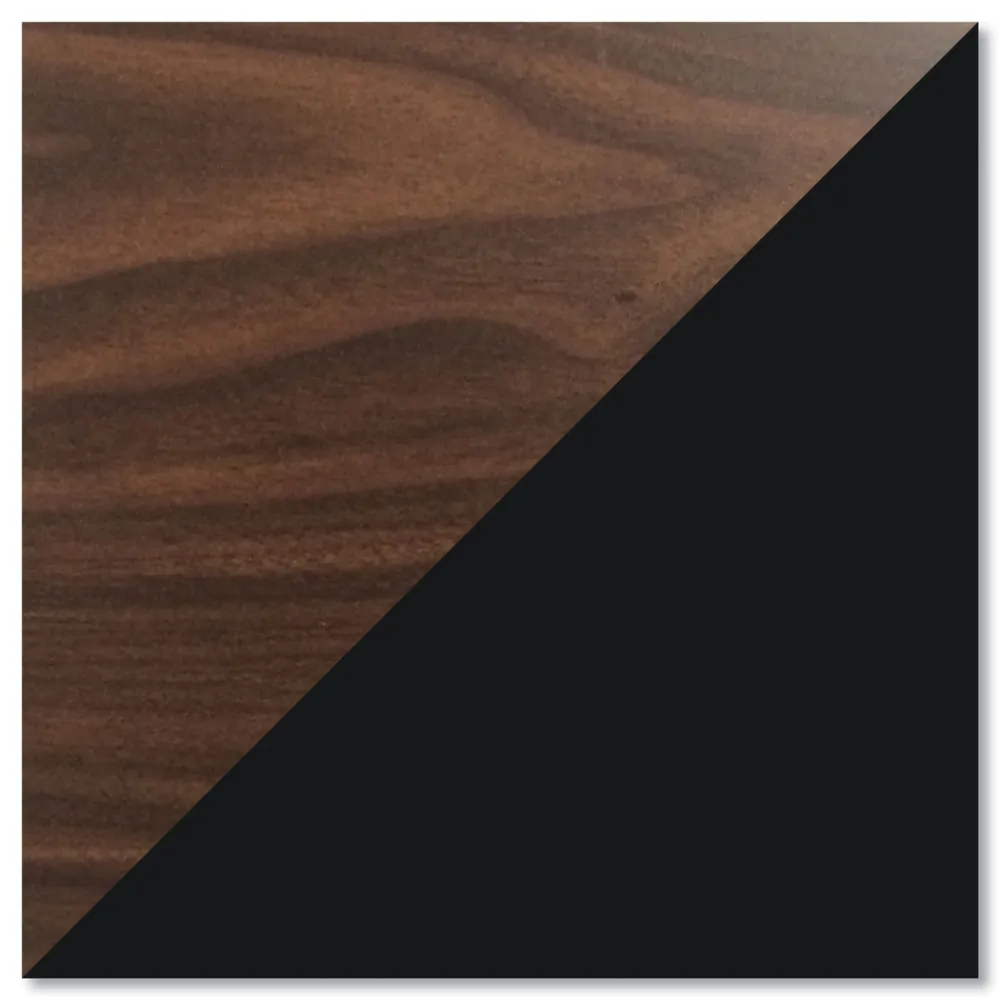 60 in. x 30 in. x 29.5 in. Left and Right-Hand Pedestals: Box/File Drawer Format Teachers Pedestal Desks - Walnut/Black Office Furniture & Lighting