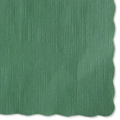 Best 9-1/2 in. x 13.50 Solid Color Scalloped Edge Placemats - Hunter Green (1000/Carton) Tabletop And Serveware