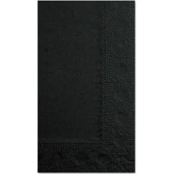Online 15 x 17 2-Ply Dinner Napkins - Black (1000/Carton) Paper & Dispensers