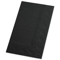 Online 15 x 17 2-Ply Dinner Napkins - Black (1000/Carton) Paper & Dispensers