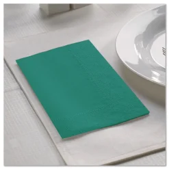 Dinner Napkins 2-Ply 15 x 17 Teal (1000/Carton) Paper & Dispensers