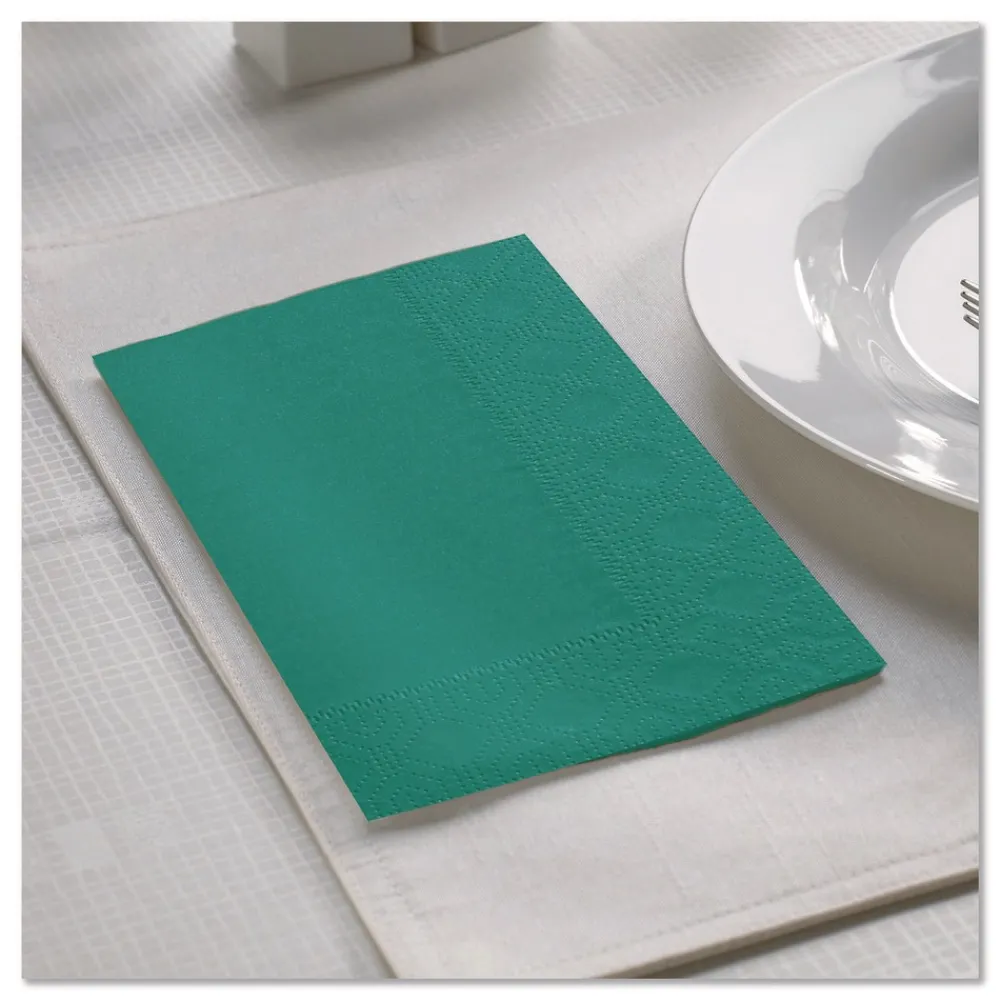 Dinner Napkins 2-Ply 15 x 17 Teal (1000/Carton) Paper & Dispensers
