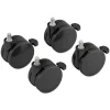 Hot 2 in. Wheel Grip Ring Stem Height-Adjustable Base Caster Add-On Kit - Black (4/Set) Office Furniture & Lighting