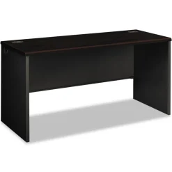 Online 60 in. x 24 in. x 29.5 in. 38000 Series Desk Shell - Mahogany/Charcoal Office Furniture & Lighting