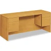 New 60 in. x 24 in. x 29.5 in. 10500 Series Kneespace Credenza With 3/4-Height Pedestals - Harvest Office Furniture & Lighting