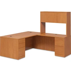 Discount 72 in. x 36 in. x 29.5 in. 10500 Series L Workstation Left Pedestal Desk with Full-Height Pedestal - Harvest Office Furniture & Lighting