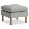 Hot 23 in. x 23 in. x 17.5 in. Parkwyn Series Ottoman - Gray/Oak Office Furniture & Lighting