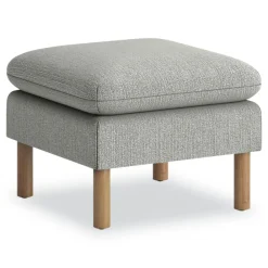 Hot 23 in. x 23 in. x 17.5 in. Parkwyn Series Ottoman - Gray/Oak Office Furniture & Lighting