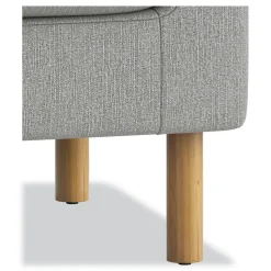 Hot 23 in. x 23 in. x 17.5 in. Parkwyn Series Ottoman - Gray/Oak Office Furniture & Lighting