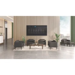 Clearance 23 in. x 23 in. x 17.5 in. Parkwyn Series Ottoman - Black Office Furniture & Lighting