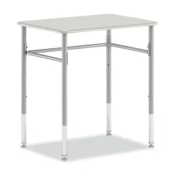 New 20 in. x 26 in. x 23 in. to 33 in. Rectangle SmartLink Student Desk - White (2/Carton) Office Furniture & Lighting