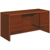 10700 Series 60 in. x 24 in. x 29.5 in. 3/4 Height Pedestals Kneespace Credenza - Cognac Office Furniture & Lighting