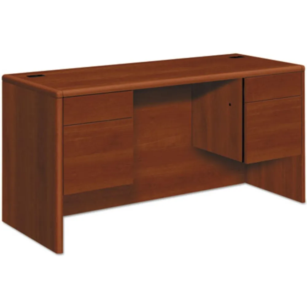 10700 Series 60 in. x 24 in. x 29.5 in. 3/4 Height Pedestals Kneespace Credenza - Cognac Office Furniture & Lighting