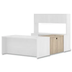 New 10500 Series 47 in. x 24 in. x 29.5 in. Bridge - Kingswood Walnut Office Furniture & Lighting