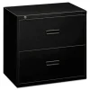 Best 400 Series 36 in. x 18 in. x 28 in. 2 Legal/Letter Size Lateral File Drawers - Black Office Furniture & Lighting