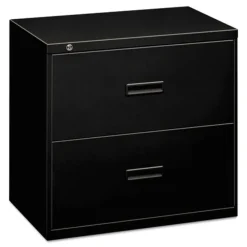 Best 400 Series 36 in. x 18 in. x 28 in. 2 Legal/Letter Size Lateral File Drawers - Black Office Furniture & Lighting